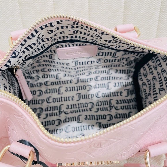 NEW Juicy Couture Pink Clay Fame Satchel Crossbody Bag - Picture 8 of 10